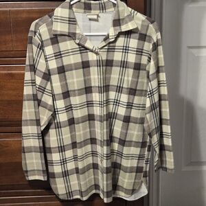 Plaid Button-Up Shirt